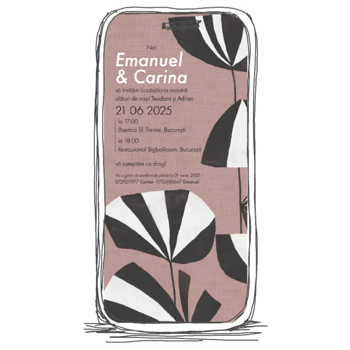 invitatie de nunta model N5