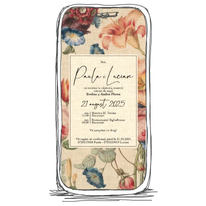 invitatie nunta online model N31