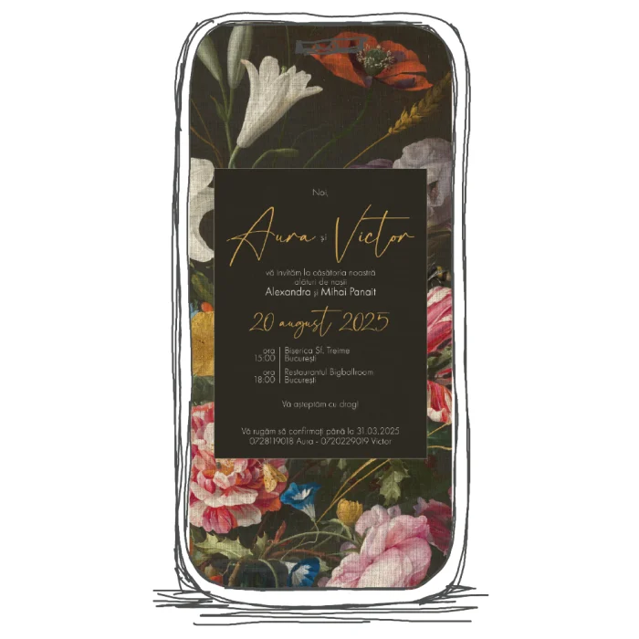 invitatie nunta model N30